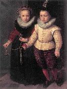 Cornelis Ketel Double Portrait of a Brother and Sister oil painting on canvas